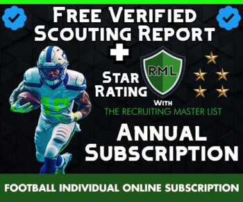Verified Scouting Report + Star Rating + Football Annual RML Subscription